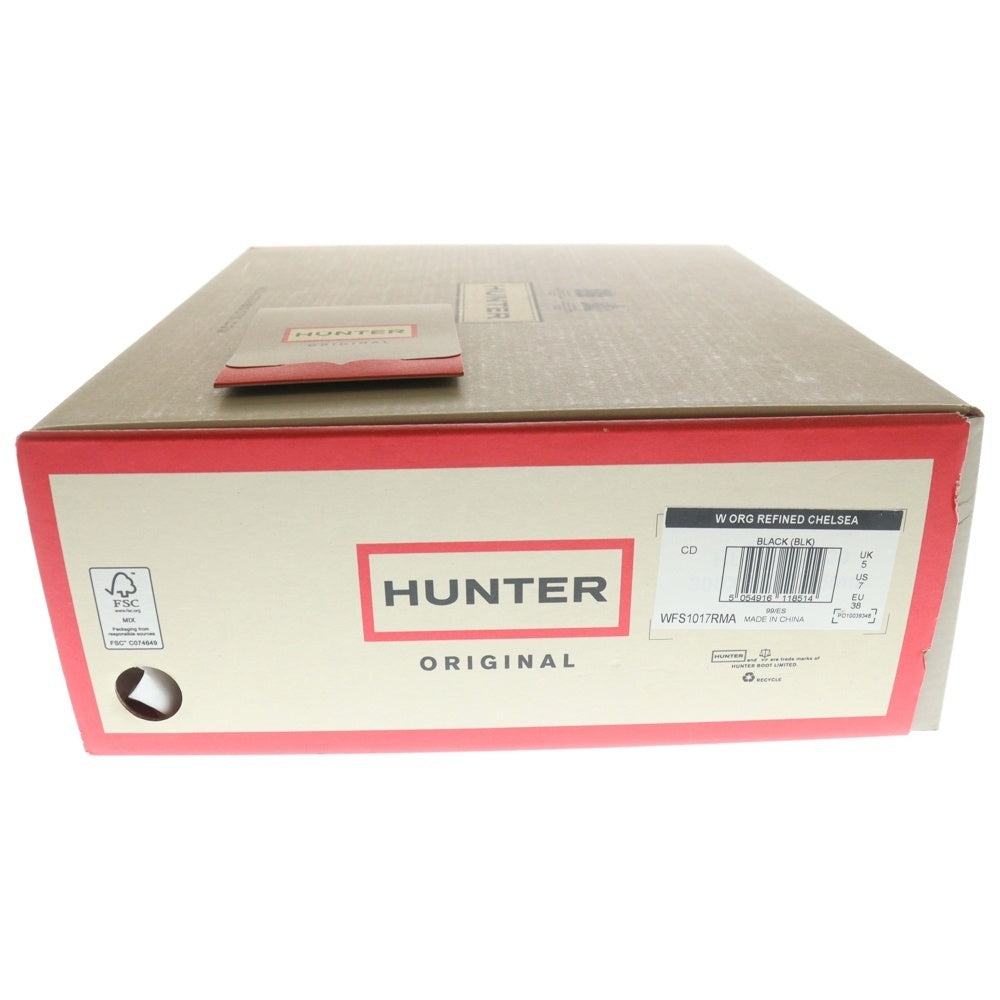 HUNTER(ハンター) ORIGINAL REFINED CHELSEA オリジナル リファインド チェルシーブーツ レインシューズ レディース ブラック WFS1017RMA