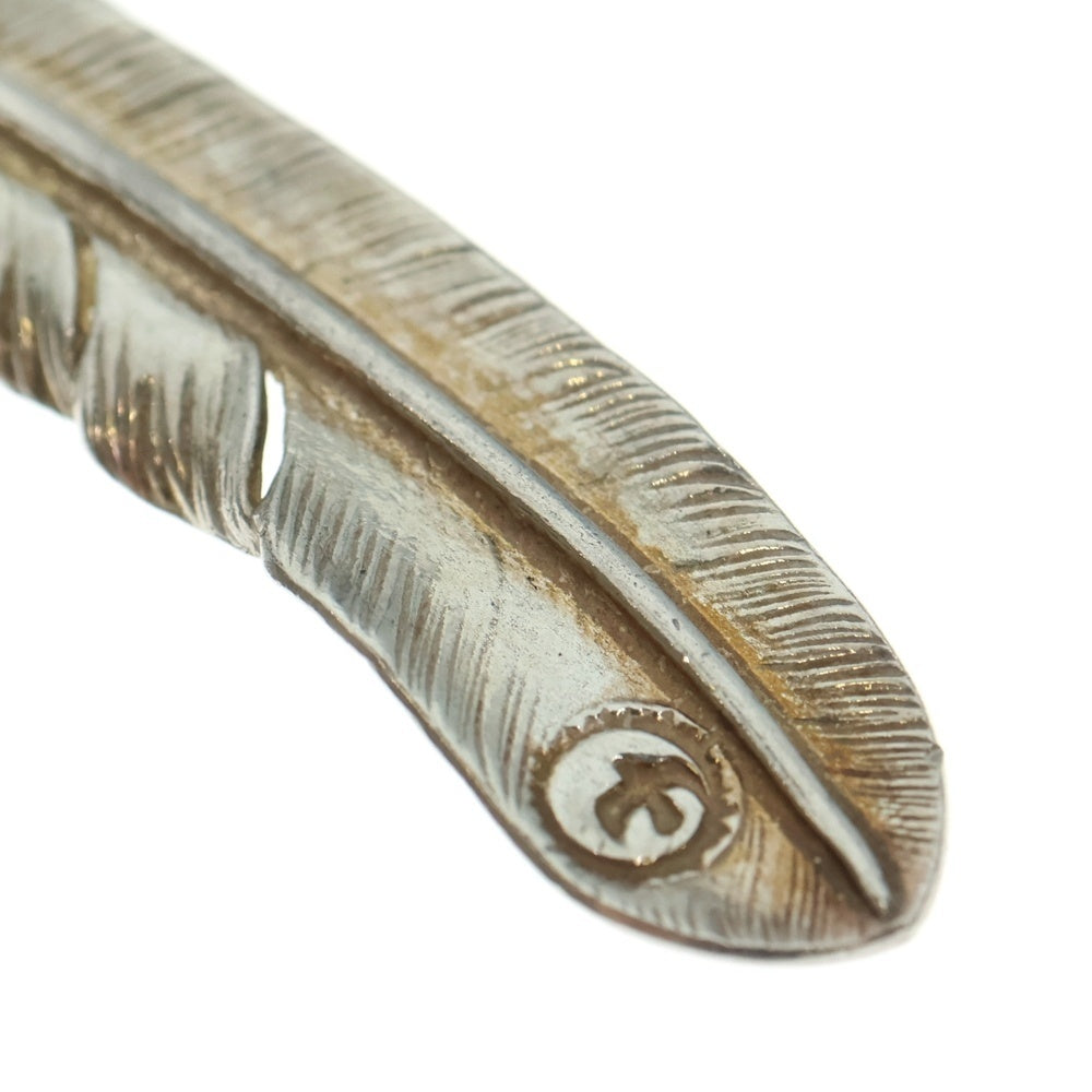 goro's(ゴローズ) 【現行】上銀特大フェザー 左向き ペンダントトップ シルバー