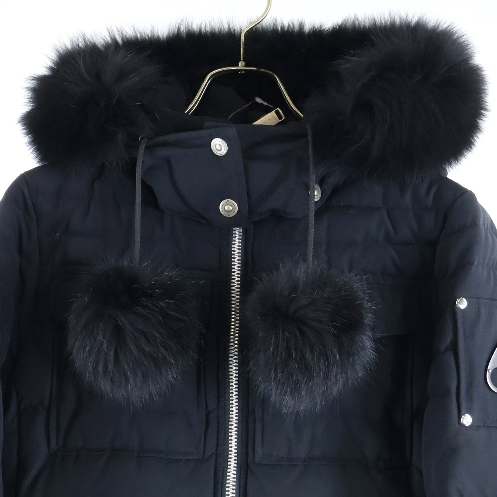 MOOSE KNUCKLES(ムースナックルズ) 20AW WYCHWOOD JACKET ファー付 ジップアップフーデッドダウンジャケット レディース ブラック 20A-M30LJ174