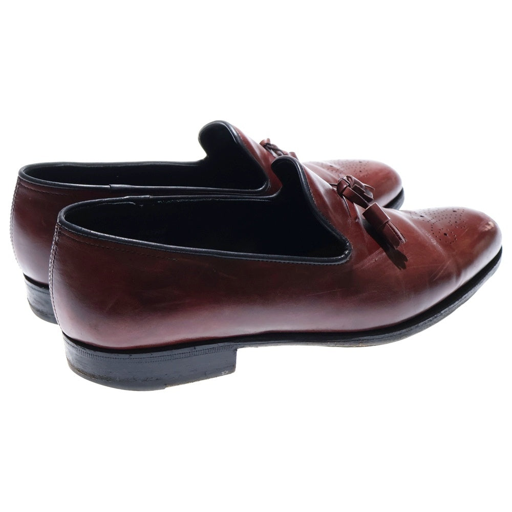 JOHN LOBB(ジョンロブ) KEYNE 0215 ホールカットレザー タッセルローファー ローカットドレスシューズ バーガンディ