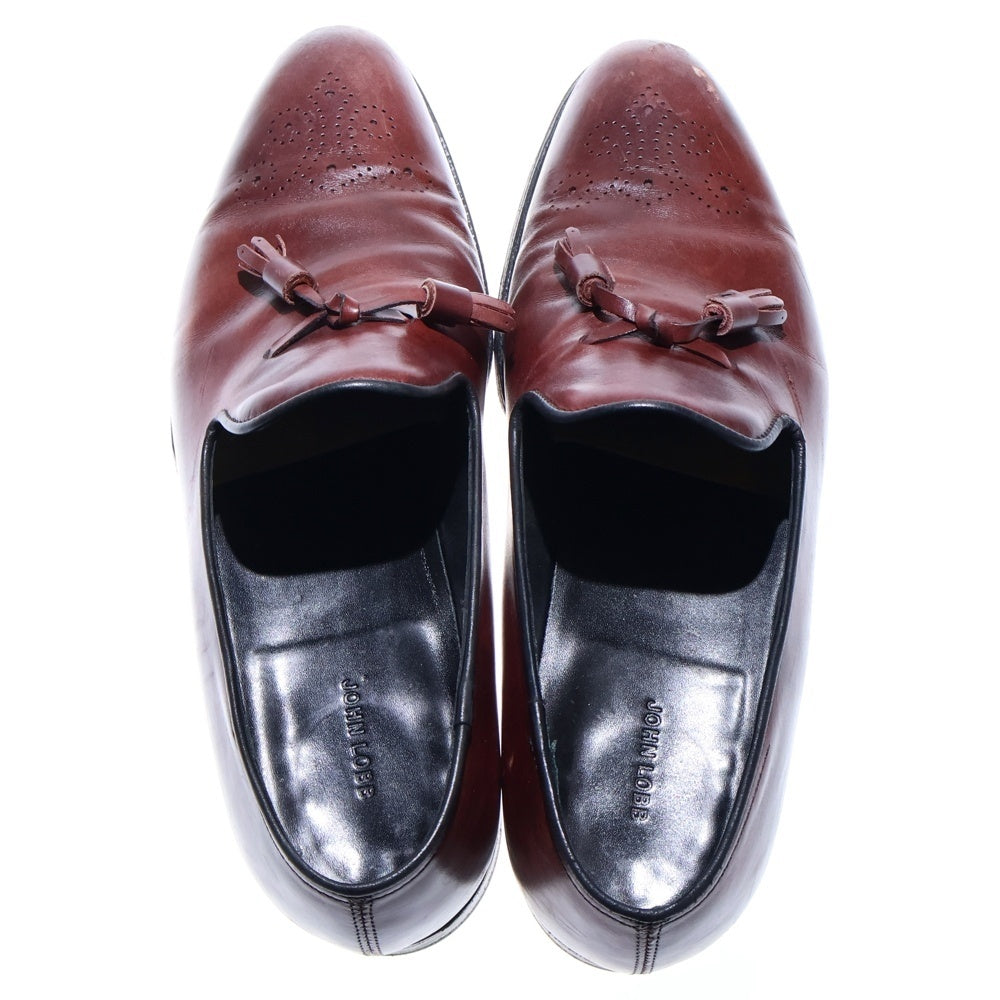 JOHN LOBB(ジョンロブ) KEYNE 0215 ホールカットレザー タッセルローファー ローカットドレスシューズ バーガンディ