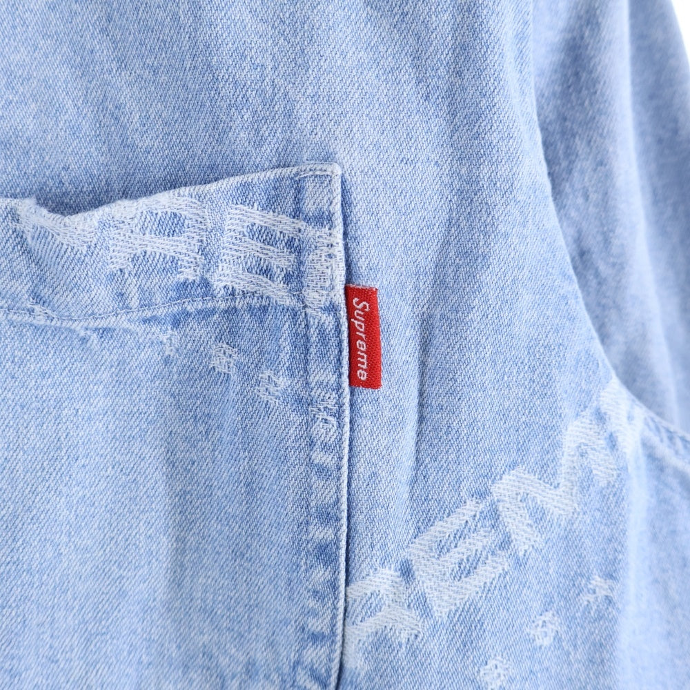 SUPREME(シュプリーム) 17AW Jacquard Denim Shirt ロゴジャガード デニム 長袖シャツ インディゴ