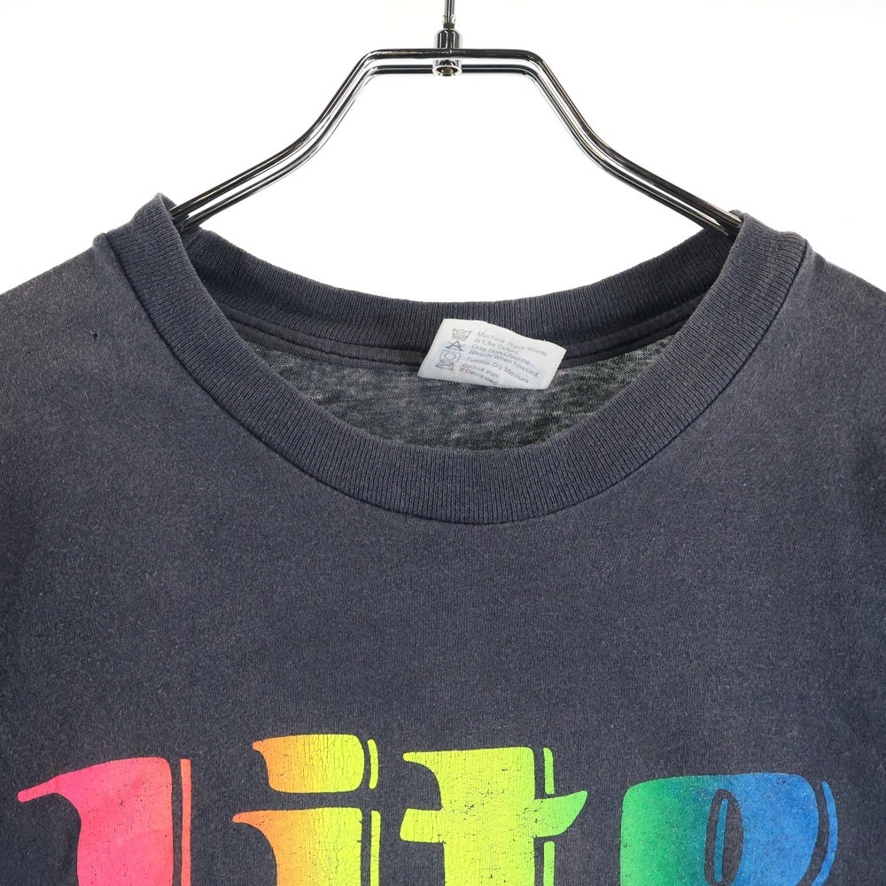 VINTAGE(ヴィンテージ) 90S VINTAGE Lite BEER HANES ヴィンテージ USA製 ライトビール フロントプリント クルーネック 半袖Tシャツ カットソー チャコールグレー