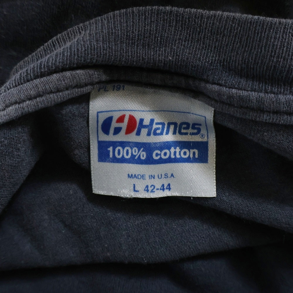 VINTAGE(ヴィンテージ) 90S VINTAGE Lite BEER HANES ヴィンテージ USA製 ライトビール フロントプリント クルーネック 半袖Tシャツ カットソー チャコールグレー