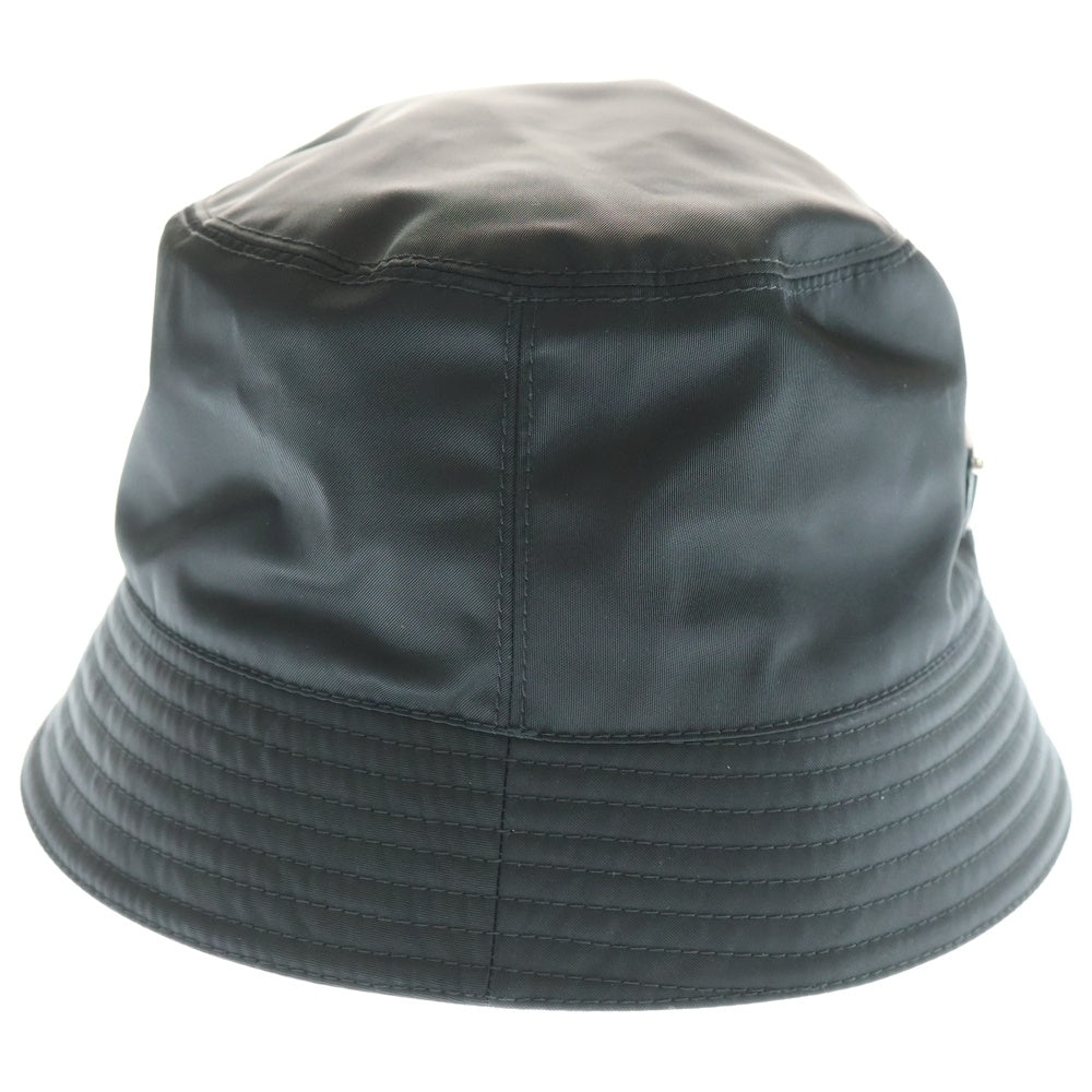 PRADA(プラダ) RE-NYLON リナイロン トライアングルロゴプレート バケットハット 帽子 ブラック 2HC137 2DMI RFID