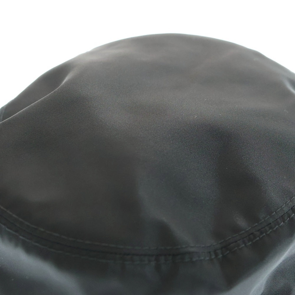 PRADA(プラダ) RE-NYLON リナイロン トライアングルロゴプレート バケットハット 帽子 ブラック 2HC137 2DMI RFID