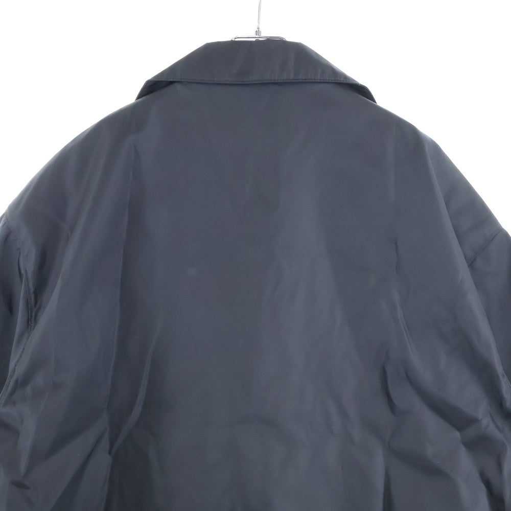 PRADA(プラダ) RE-NYLON リナイロン トライアングルロゴプレート オープンカラーシャツ ブラック SC449 S182 1WQ8 RFID