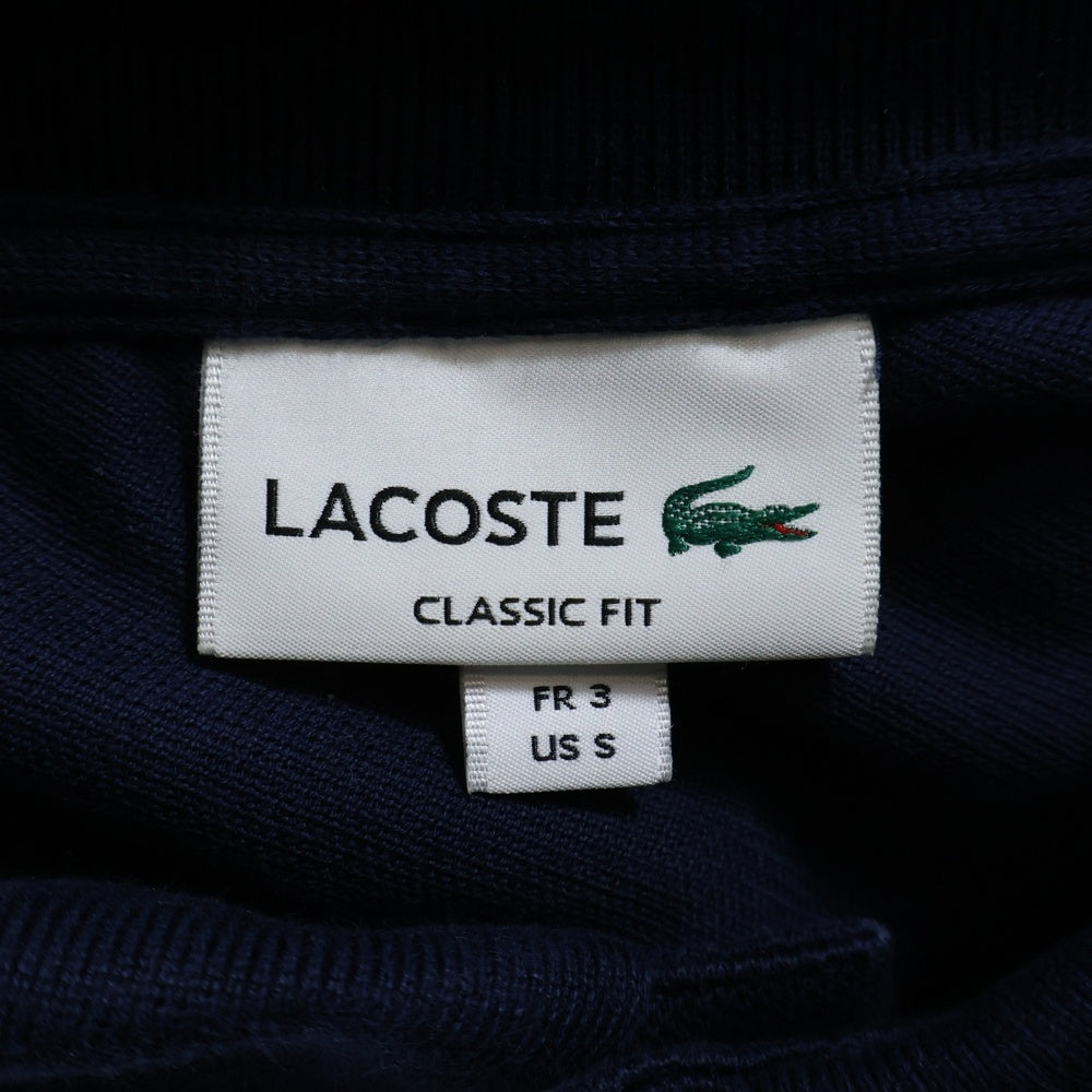 LACOSTE(ラコステ) フロント刺繍 ショートスリーブ 半袖ポロシャツ ネイビー L1212