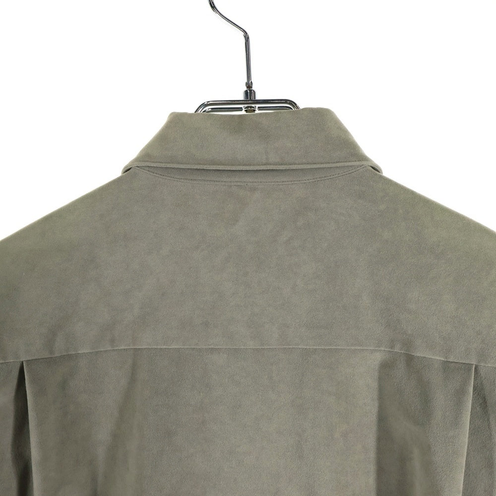 EDIFICE(エディフィス) 2ポケット ロングスリーブ ベロア長袖シャツ ベージュ 18-050-300-5040-1-0