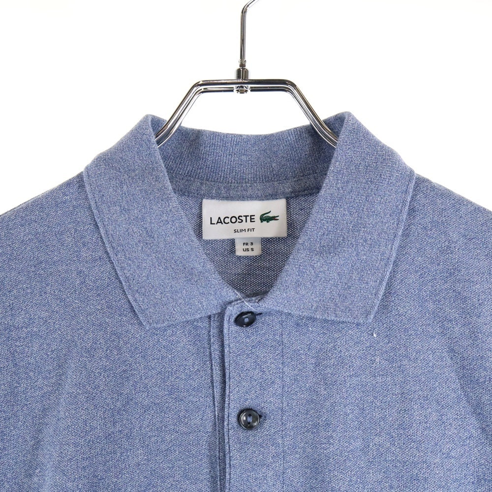 LACOSTE(ラコステ) フロント刺繍 ショートスリーブ 半袖ポロシャツ ブルー PH7937