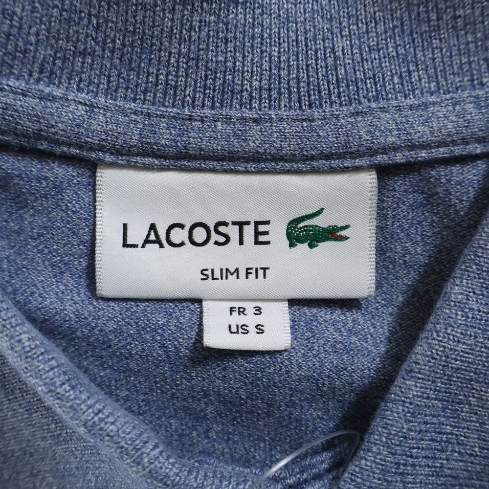 LACOSTE(ラコステ) フロント刺繍 ショートスリーブ 半袖ポロシャツ ブルー PH7937