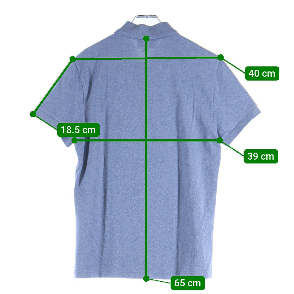 LACOSTE(ラコステ) フロント刺繍 ショートスリーブ 半袖ポロシャツ ブルー PH7937