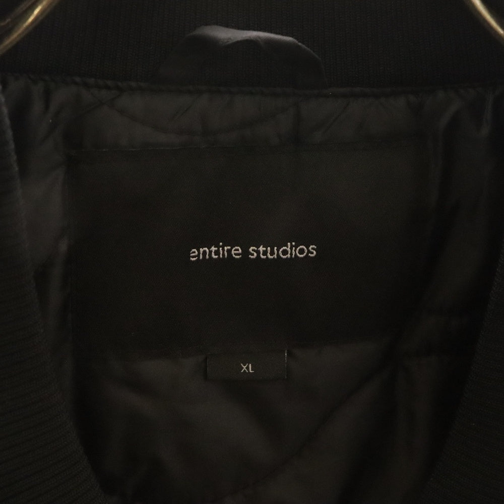entire studios(エンタイア スタジオ) 23AW A-2 BOMBER マルチポケット ジップアップ ボンバージャケット ブラック ES2234