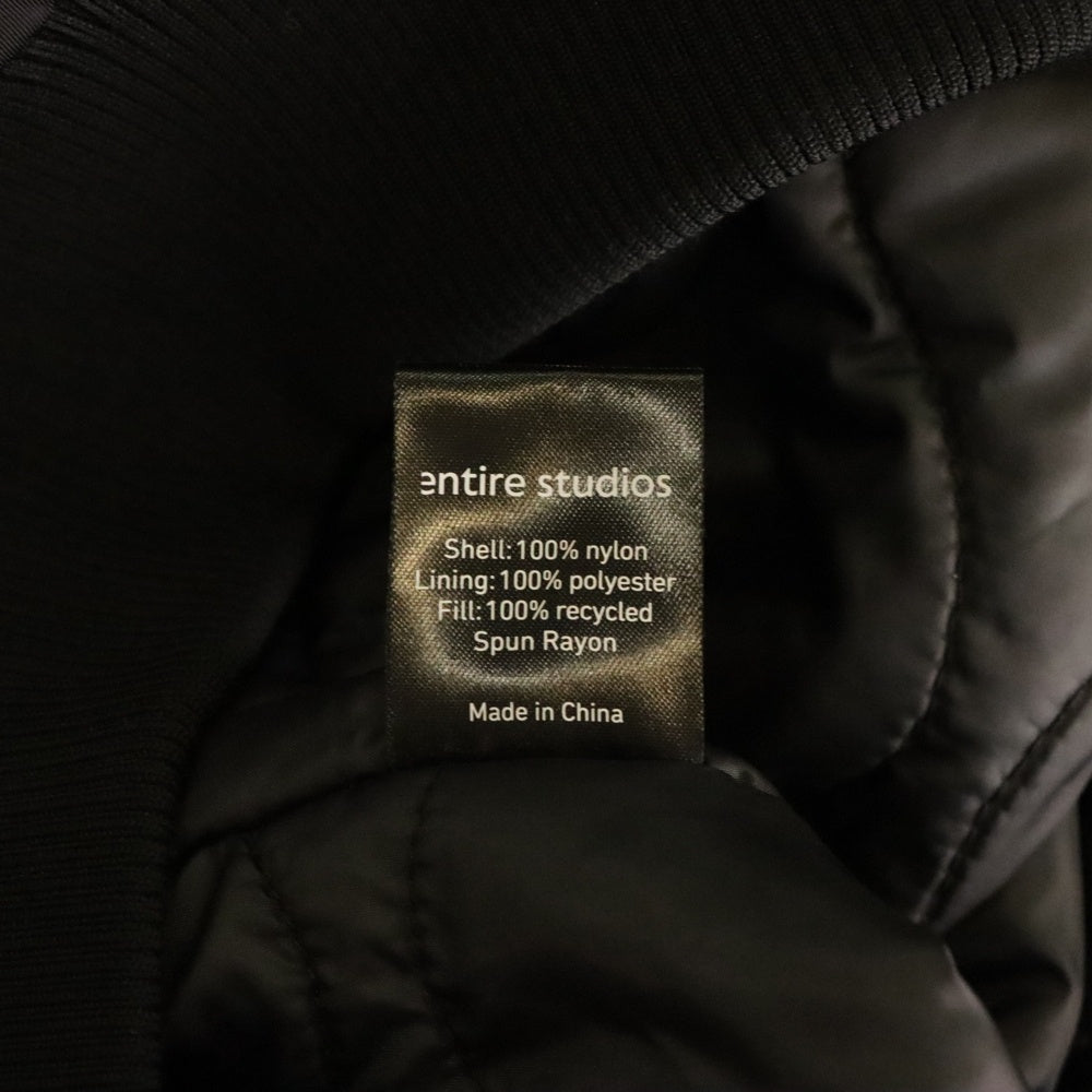 entire studios(エンタイア スタジオ) 23AW A-2 BOMBER マルチポケット ジップアップ ボンバージャケット ブラック ES2234