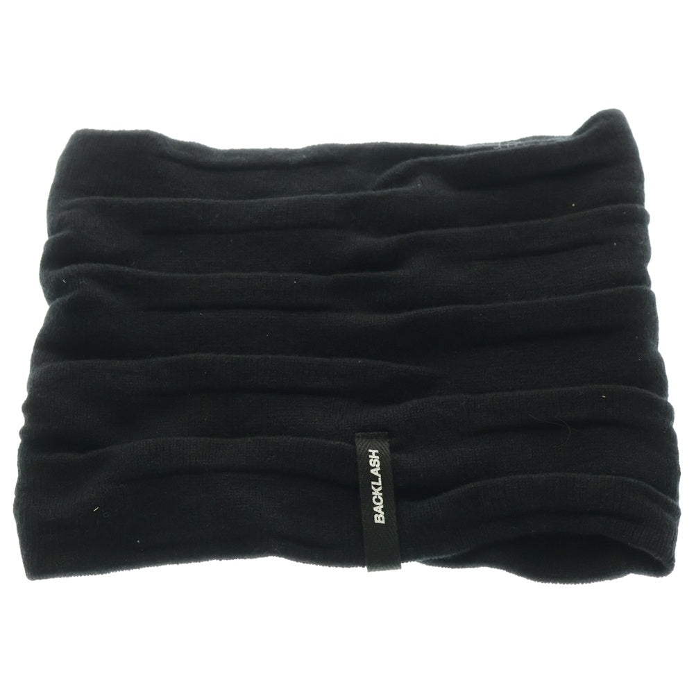 ISAMU KATAYAMA BACKLASH(イサムカタヤマバックラッシュ) カシミヤ混 ウールニットスヌード ブラック 866-03