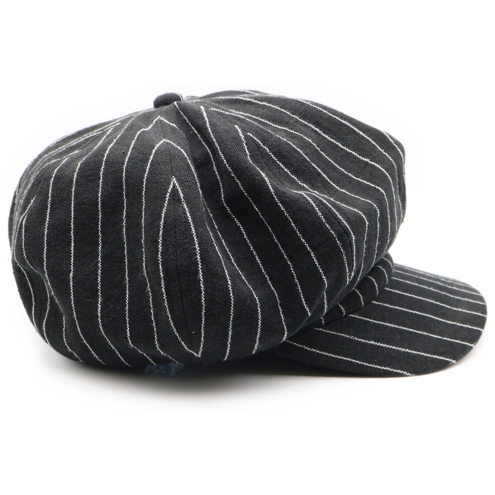 ISAMU KATAYAMA BACKLASH(イサムカタヤマバックラッシュ) リネンキャスケット 帽子 ブラック 874-01