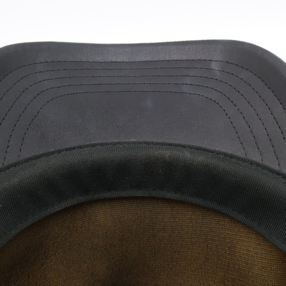 ISAMU KATAYAMA BACKLASH(イサムカタヤマバックラッシュ) ステアレザー メッシュトラッカーキャップ 帽子 ブラック/ホワイト 709-01