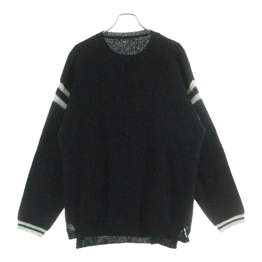 ISAMU KATAYAMA BACKLASH(イサムカタヤマバックラッシュ) モヘア混 プルオーバーニットセーター ブラック KN-775-01