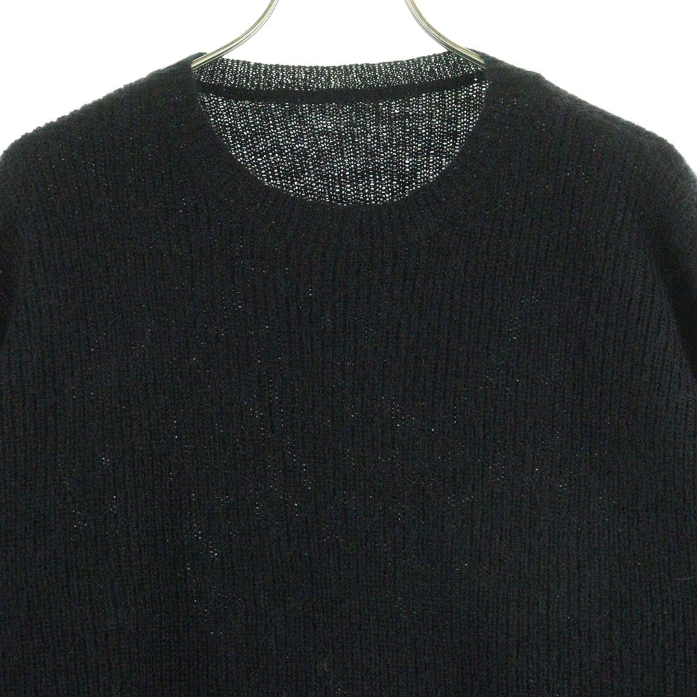 ISAMU KATAYAMA BACKLASH(イサムカタヤマバックラッシュ) モヘア混 プルオーバーニットセーター ブラック KN-775-01