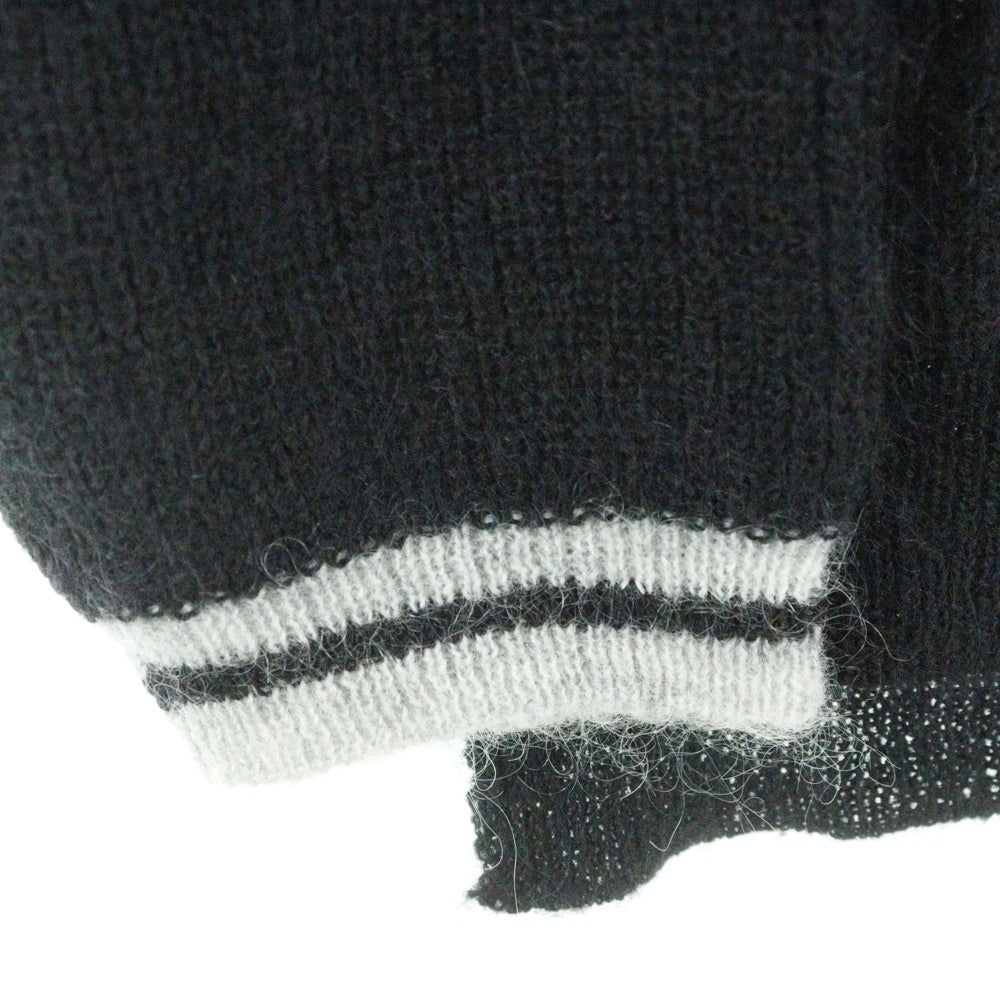 ISAMU KATAYAMA BACKLASH(イサムカタヤマバックラッシュ) モヘア混 プルオーバーニットセーター ブラック KN-775-01