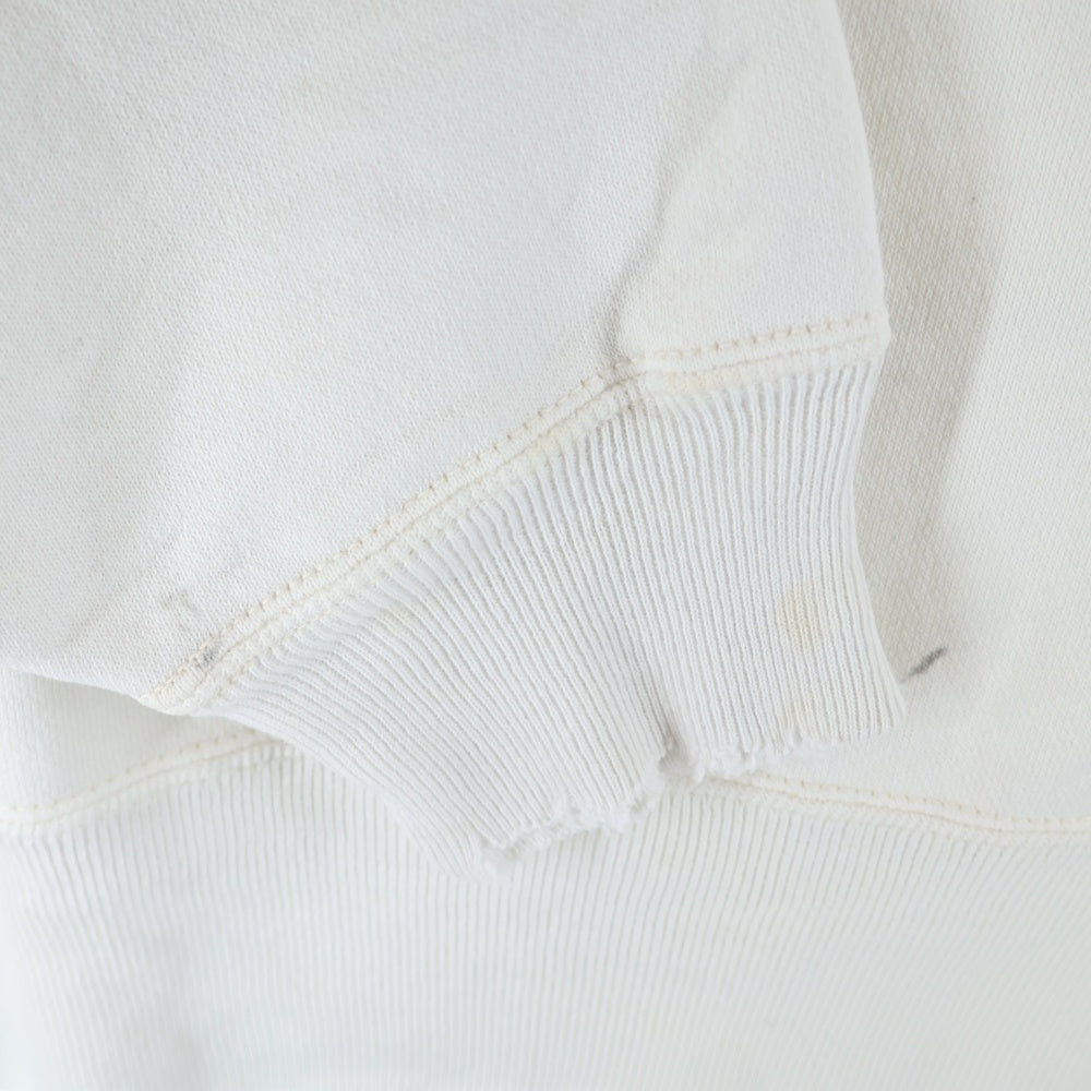 SAINT MICHAEL(セントマイケル) 25SS ×BerBerjin BJ CREW NECK SWEAT ベルベルジン フロント染み込みプリント ダメージ加工 クルーネックスウェット ホワイト SM-HR8-0000-C38