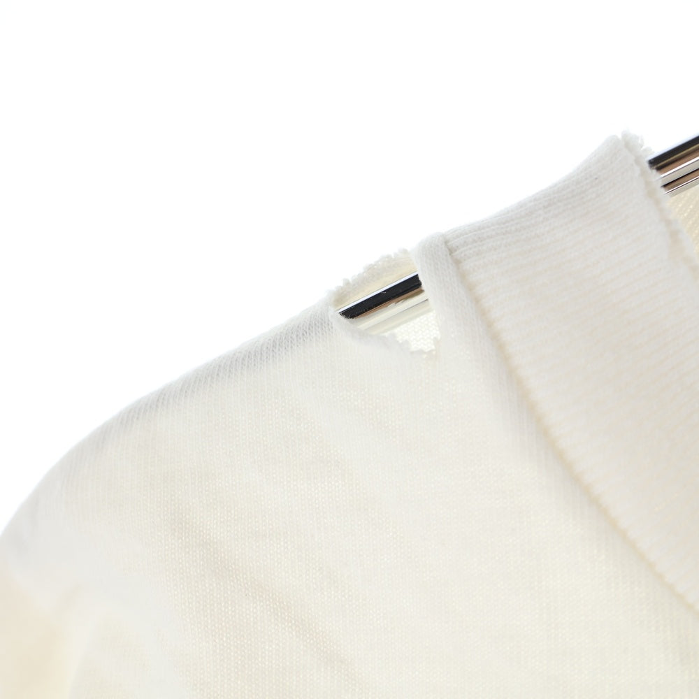 SAINT MICHAEL(セントマイケル) 25SS SS TEE LOVE ダメージ加工 フロントプリントTシャツ 半袖クルーネックカットソー ホワイト SM-HR8-0000-024