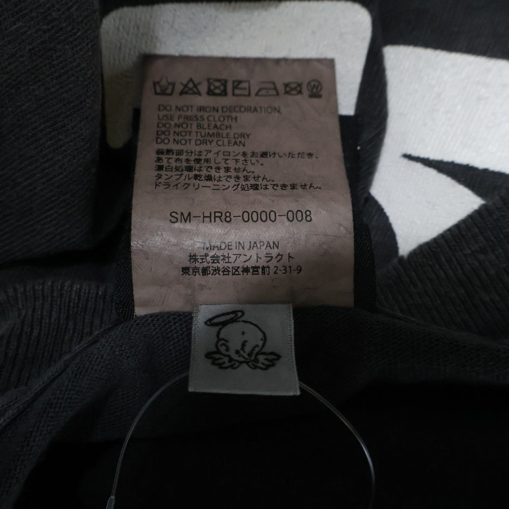 SAINT MICHAEL(セントマイケル) 25SS SS TEE CANDLE 加工 両面プリントTシャツ 半袖クルーネックカットソー グレー SM-HR8-0000-008