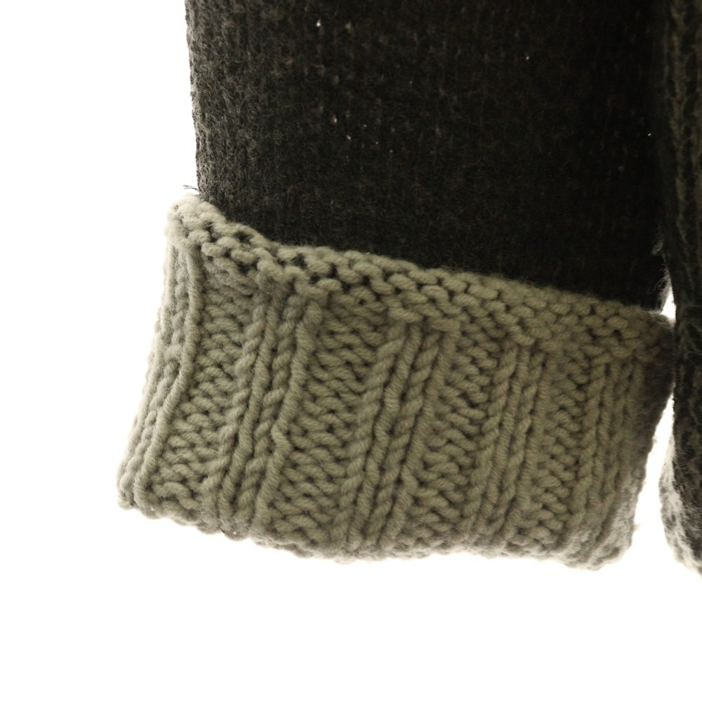ISAMU KATAYAMA BACKLASH(イサムカタヤマバックラッシュ) 22AW LOOSEY KNIT PULLOVER PIGMENT DYED ルーズフィット ピグメントダイ プルオーバーニットセーター グレー KN-773-01