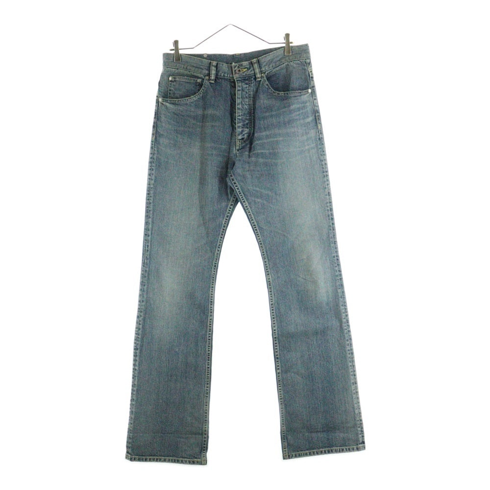 ISAMU KATAYAMA BACKLASH(イサムカタヤマバックラッシュ) 22AW 13oz STRETCH DENIM WILD BLUE YONDER FLARED レザーパッチ ボタンフライ フレアデニムパンツ インディゴ 2029-03