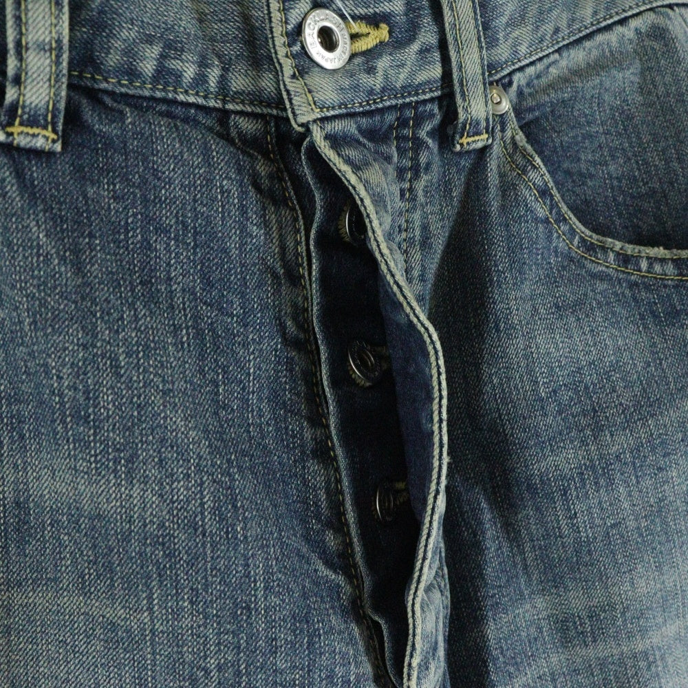 ISAMU KATAYAMA BACKLASH(イサムカタヤマバックラッシュ) 22AW 13oz STRETCH DENIM WILD BLUE YONDER FLARED レザーパッチ ボタンフライ フレアデニムパンツ インディゴ 2029-03