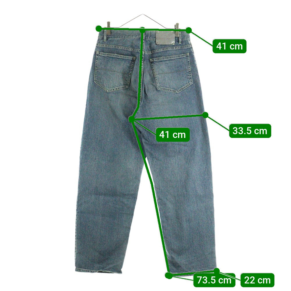 ISAMU KATAYAMA BACKLASH(イサムカタヤマバックラッシュ) 22AW 13oz STRETCH DENIM WILD BLUE YONDER TAPERED レザーパッチ ボタンフライ テーパードデニムパンツ インディゴ 2029-02