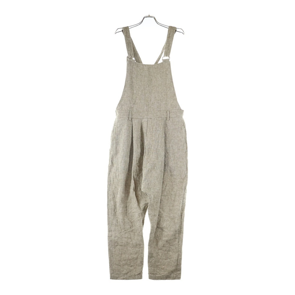 ISAMU KATAYAMA BACKLASH(イサムカタヤマバックラッシュ) 24SS LINEN OVERALLS リネンオーバーオール サロペット ベージュ 2112-03
