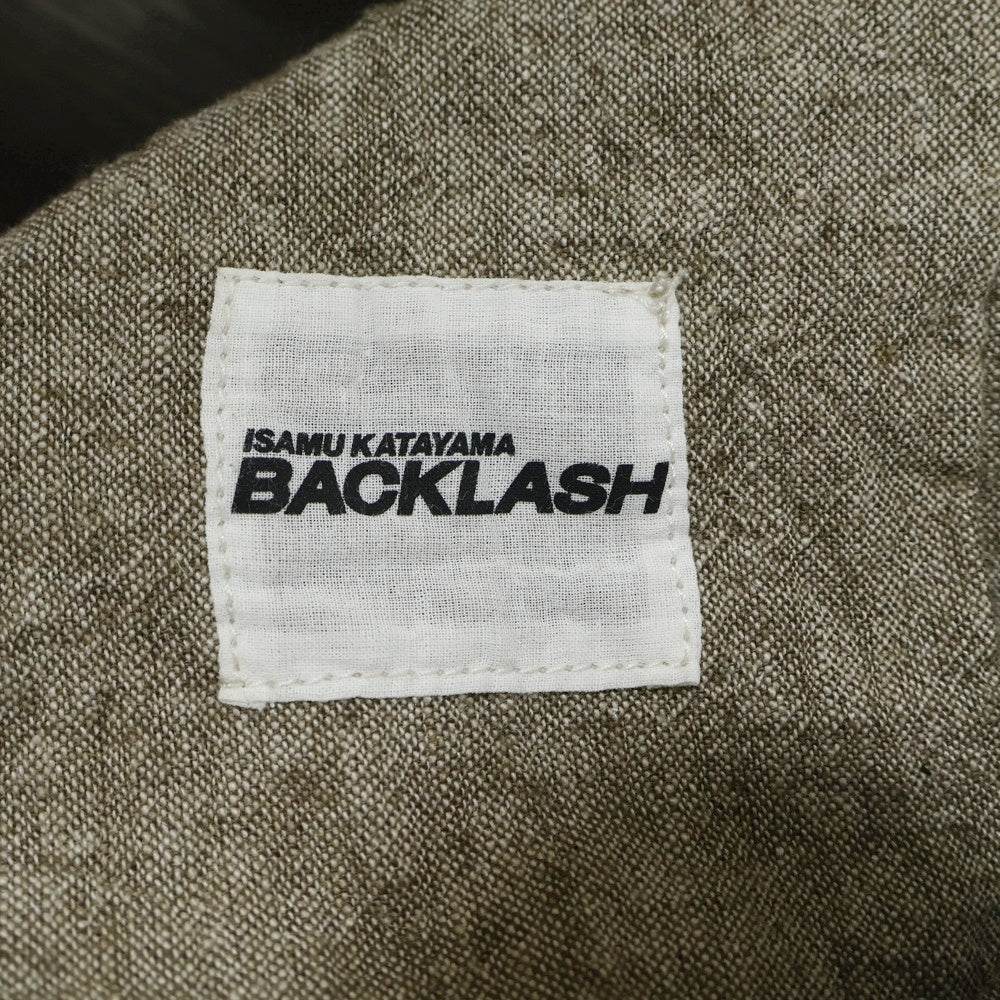 ISAMU KATAYAMA BACKLASH(イサムカタヤマバックラッシュ) 24SS LINEN OVERALLS リネンオーバーオール サロペット ベージュ 2112-03