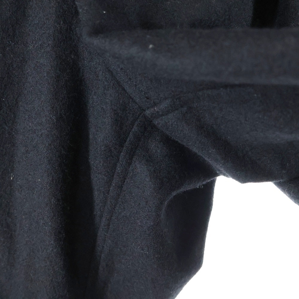ISAMU KATAYAMA BACKLASH(イサムカタヤマバックラッシュ) WOOL FLANNEL WIDE PANTS GARMENT WASH atoウォッシュ加工 ウールフランネル ワイドパンツ スラックス ブラック 2132-02