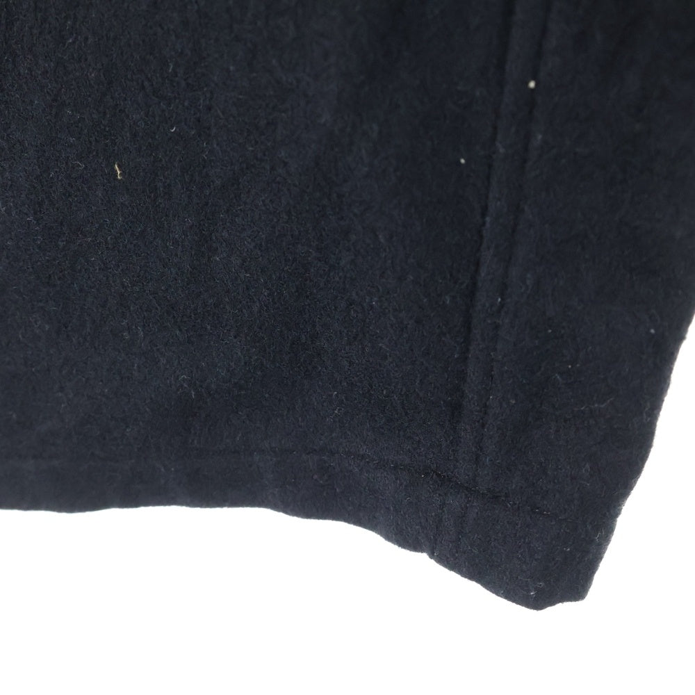 ISAMU KATAYAMA BACKLASH(イサムカタヤマバックラッシュ) WOOL FLANNEL WIDE PANTS GARMENT WASH atoウォッシュ加工 ウールフランネル ワイドパンツ スラックス ブラック 2132-02