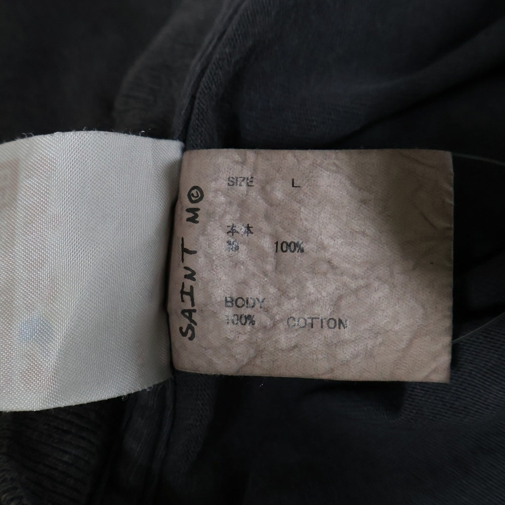 SAINT MICHAEL(セントマイケル) 25SS JESUS S/S TEE ジーザスプリントTシャツ 半袖クルーネックカットソー グレー SM-HR8-0000-016