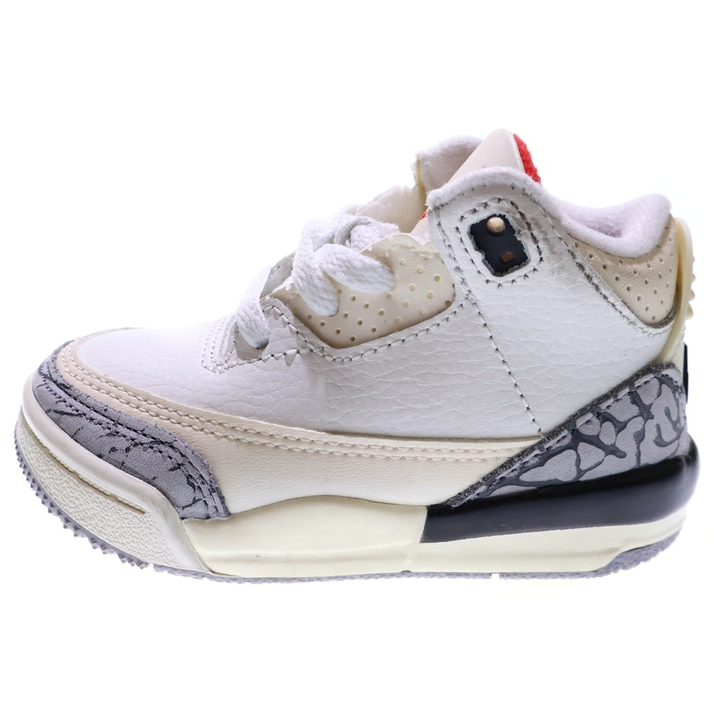 NIKE(ナイキ) AIR JORDAN 3 RETRO TD WHITE CEMENT REIMAGINED エアジョーダン レトロ ホワイトセメントリイマジンド ローカットスニーカー キッズ US5C/11cm DM0968-100