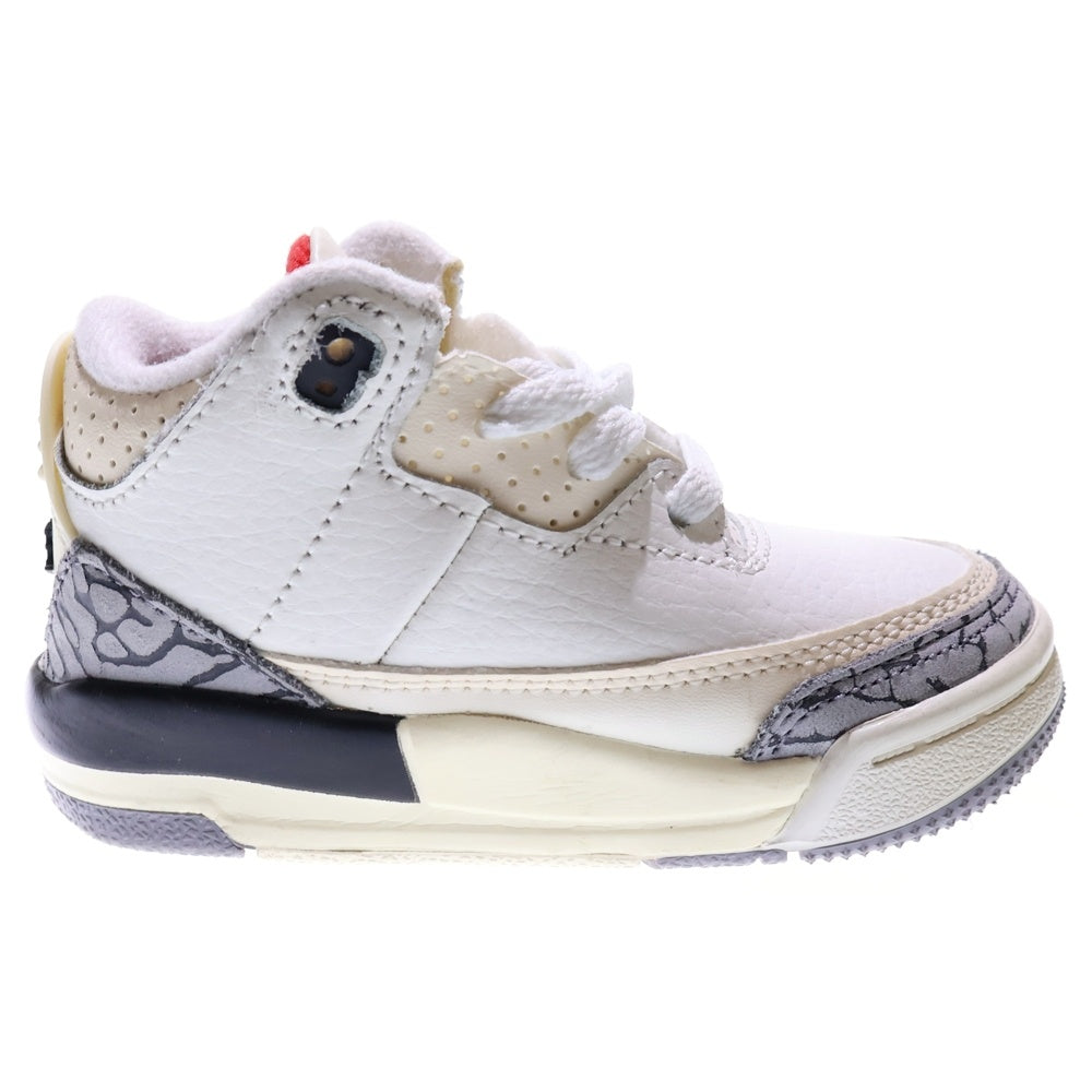 NIKE(ナイキ) AIR JORDAN 3 RETRO TD WHITE CEMENT REIMAGINED エアジョーダン レトロ ホワイトセメントリイマジンド ローカットスニーカー キッズ US5C/11cm DM0968-100