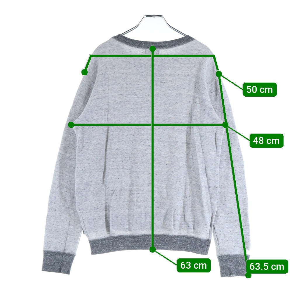 HYSTERIC GLAMOUR(ヒステリックグラマー) ウッディウッドペッカー ロゴプリント クルーネック スウェットトレーナー グレー 0153CS04