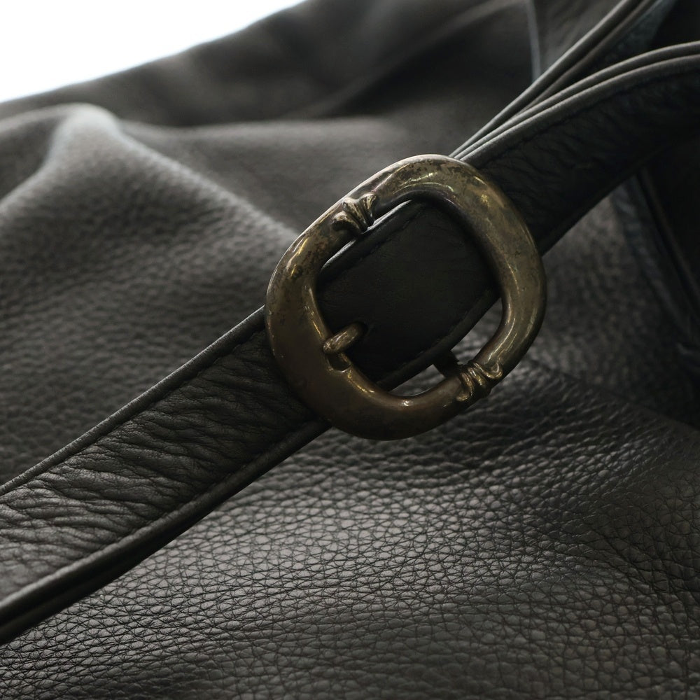 CHROME HEARTS(クロムハーツ) BAG-MAIL メールバッグ ラージダガー レザー ショルダーバッグ ブラック