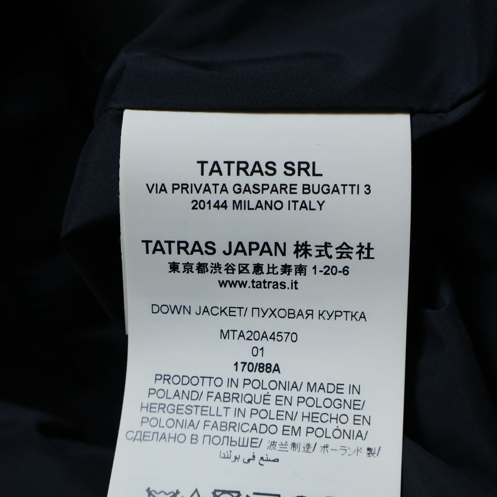 TATRAS(タトラス) 20AW BLEGGIO ブレッジョ 切替 フーデッドダウンジャケット ブラック MTA20A4570