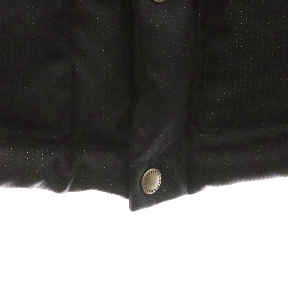WACKO MARIA(ワコマリア) 11AW ×DORMEUIL ドーメル ラメ フーデッド ダウンジャケット ネイビー 11AW-DWN-02