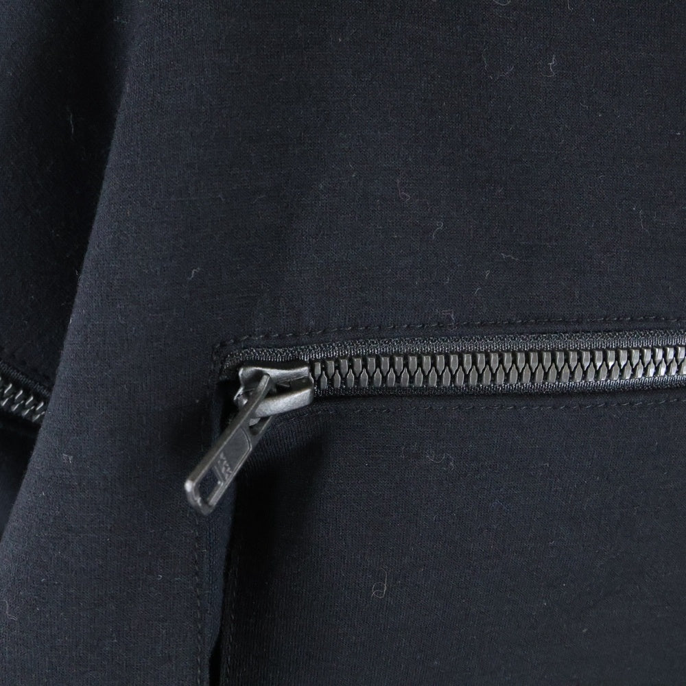 WILDSIDE YOHJI YAMAMOTO(ワイルドサイド ヨウジ ヤマモト) ×WIND AND SEA Multi Zipper Hoodie ウィンダンシー マルチジッパーデザイン プルオーバーパーカー ブラック