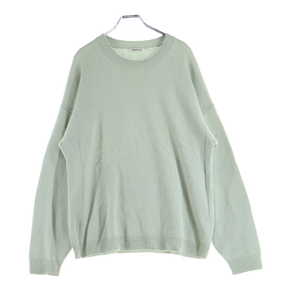 AURALEE(オーラリー) BABY CASHMERE KNIT ベイビー カシミヤ ミドルゲージ クルーネック ニット セーター ミントグリーン A9AP01BC