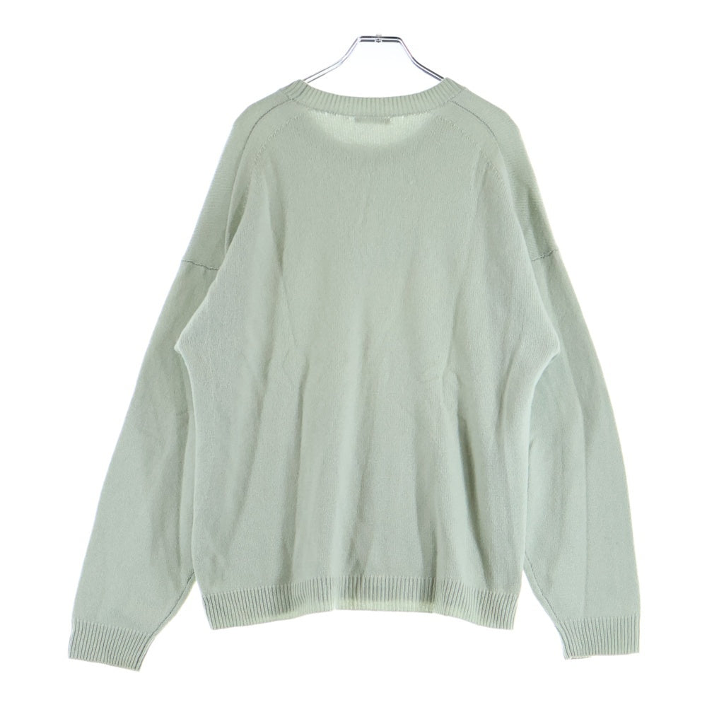 AURALEE(オーラリー) BABY CASHMERE KNIT ベイビー カシミヤ ミドルゲージ クルーネック ニット セーター ミントグリーン A9AP01BC