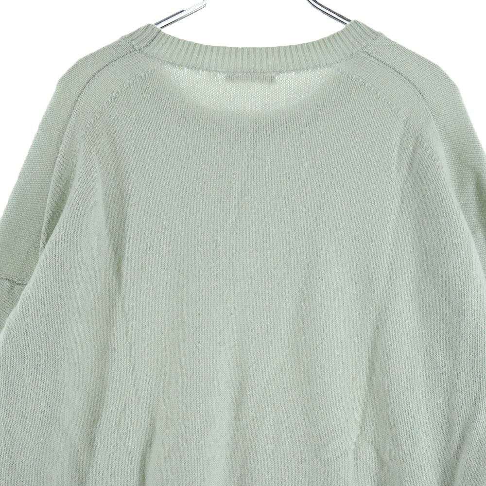 AURALEE(オーラリー) BABY CASHMERE KNIT ベイビー カシミヤ ミドルゲージ クルーネック ニット セーター ミントグリーン A9AP01BC