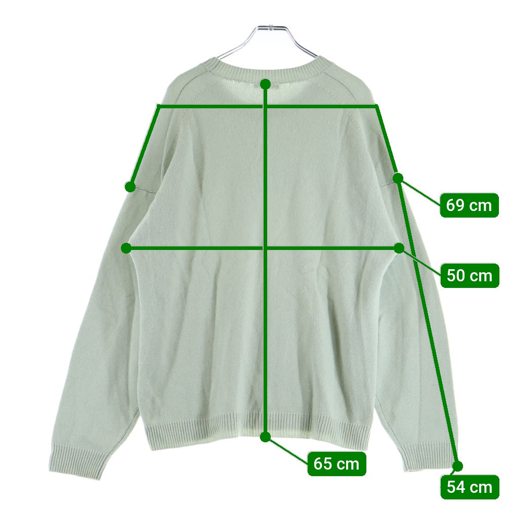 AURALEE(オーラリー) BABY CASHMERE KNIT ベイビー カシミヤ ミドルゲージ クルーネック ニット セーター ミントグリーン A9AP01BC