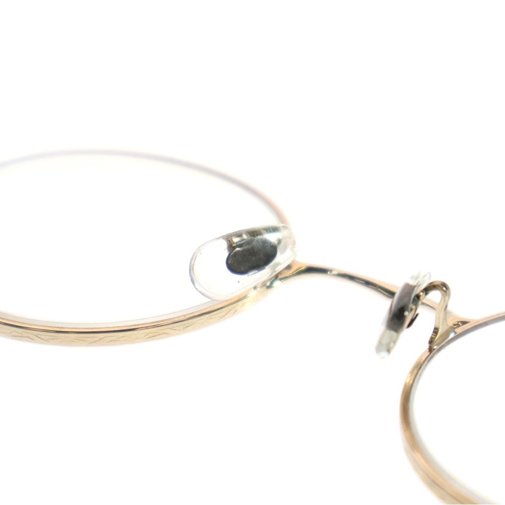 OLIVER PEOPLES(オリバーピープルズ) OP-5 メタル ラウンド フレーム メガネ サングラス ゴールド/ブラウン