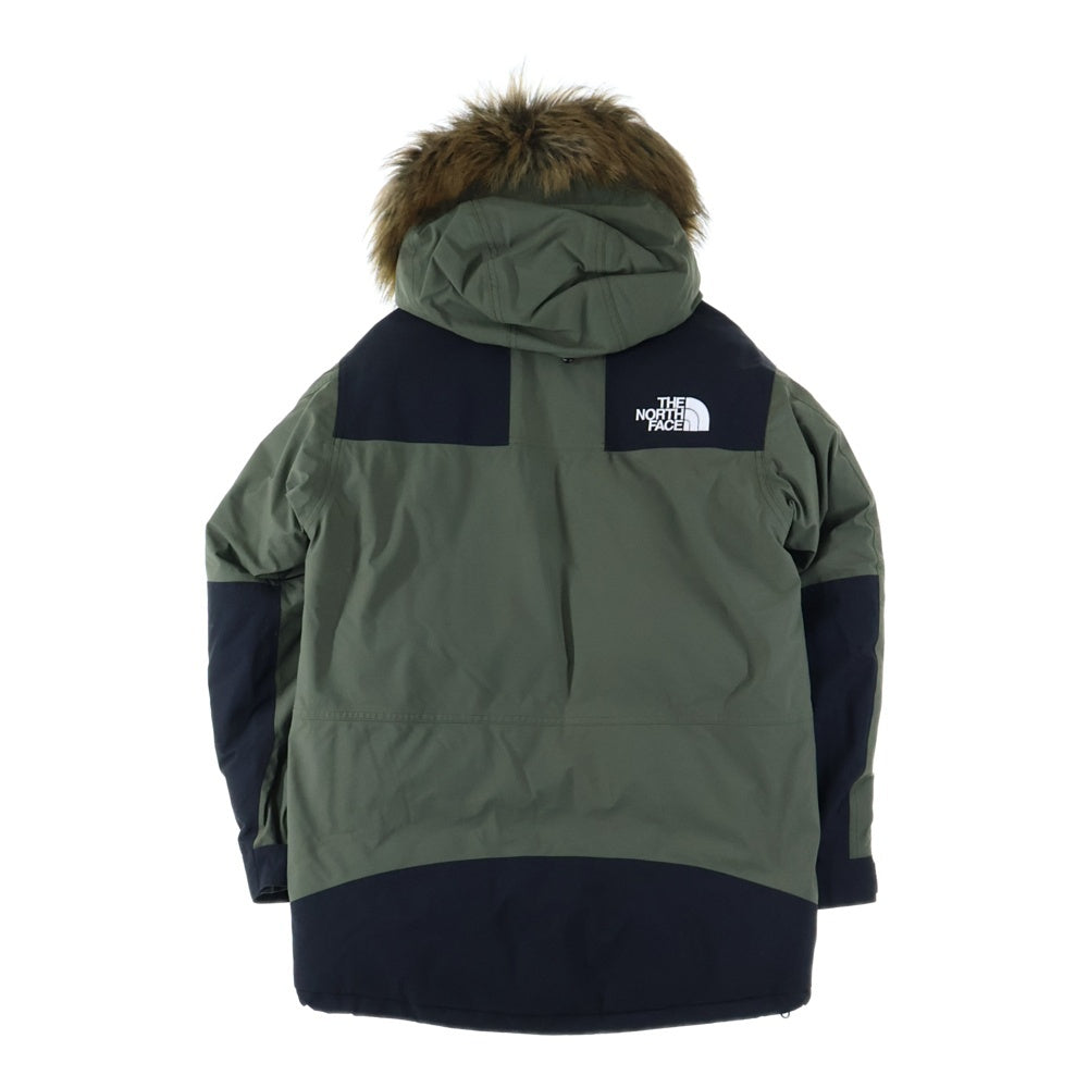 THE NORTH FACE(ザノースフェイス) MOUNTAIN DOWN COAT マウンテンダウンコート ファー付 ジップアップダウンジャケット カーキ/ブラック ND91935