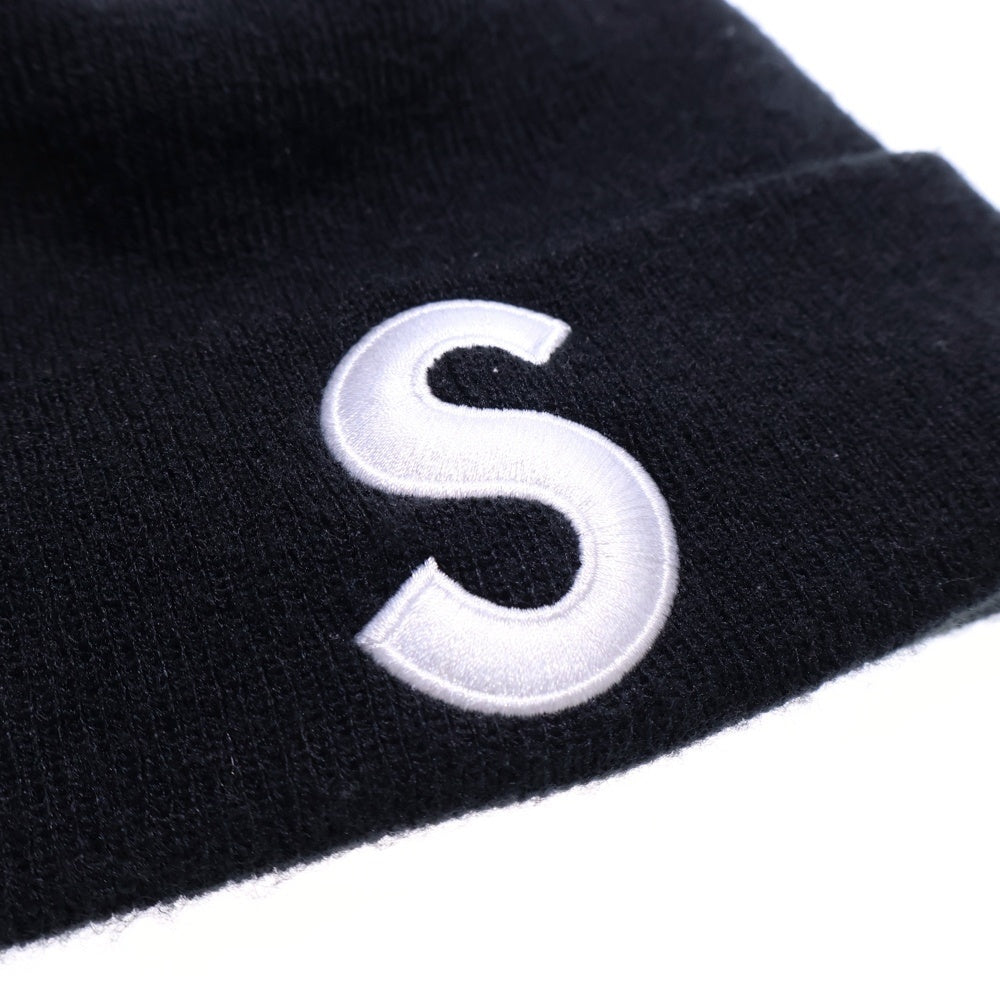 SUPREME(シュプリーム) 17AW ×New Era S Logo Beanie ニューエラ Sロゴデザイン ビーニー ニット帽 ブラック